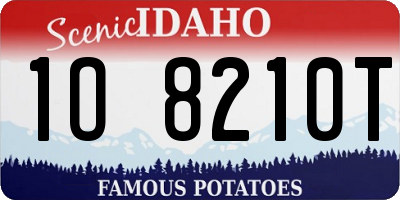 ID license plate 1O8210T