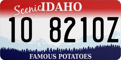 ID license plate 1O8210Z