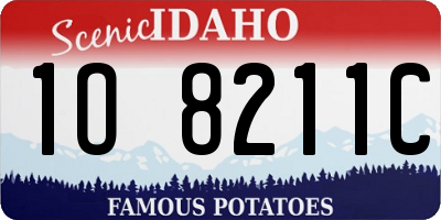 ID license plate 1O8211C