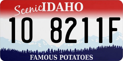 ID license plate 1O8211F