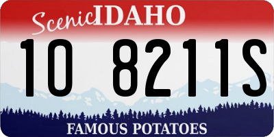 ID license plate 1O8211S