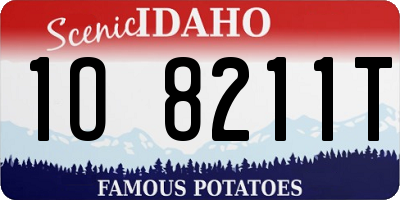 ID license plate 1O8211T