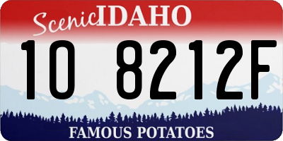 ID license plate 1O8212F