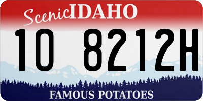 ID license plate 1O8212H