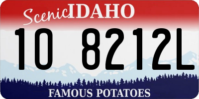 ID license plate 1O8212L