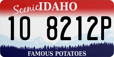 ID license plate 1O8212P