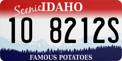 ID license plate 1O8212S