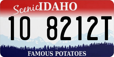 ID license plate 1O8212T