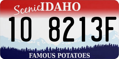 ID license plate 1O8213F