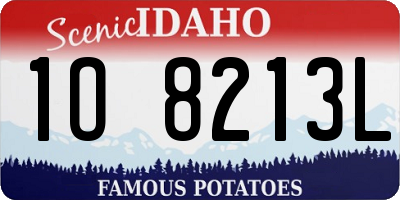 ID license plate 1O8213L