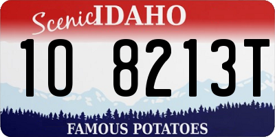 ID license plate 1O8213T