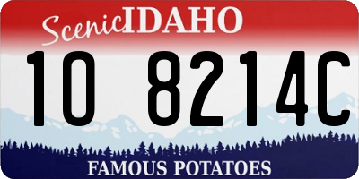 ID license plate 1O8214C