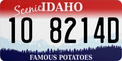ID license plate 1O8214D
