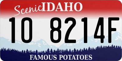 ID license plate 1O8214F