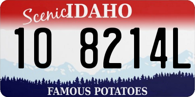 ID license plate 1O8214L