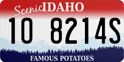 ID license plate 1O8214S