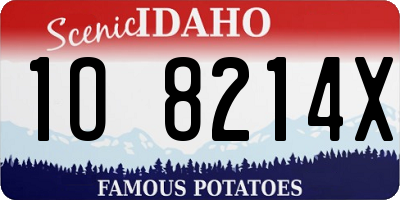 ID license plate 1O8214X