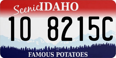 ID license plate 1O8215C