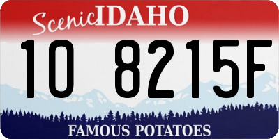 ID license plate 1O8215F