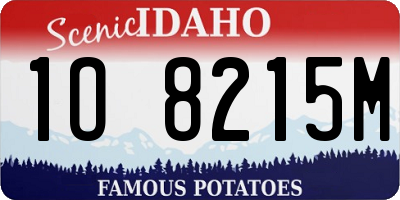 ID license plate 1O8215M