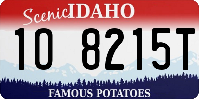 ID license plate 1O8215T