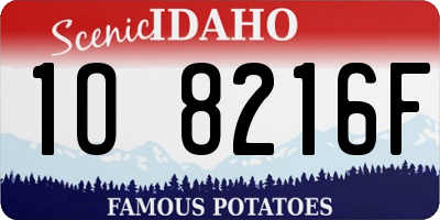 ID license plate 1O8216F