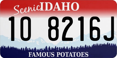 ID license plate 1O8216J