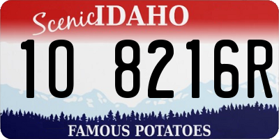 ID license plate 1O8216R
