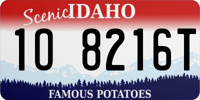 ID license plate 1O8216T
