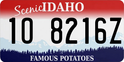 ID license plate 1O8216Z