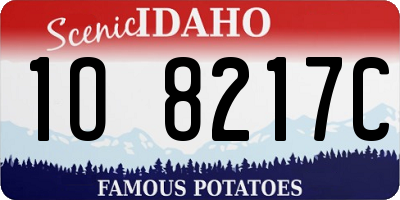 ID license plate 1O8217C