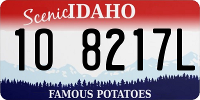 ID license plate 1O8217L