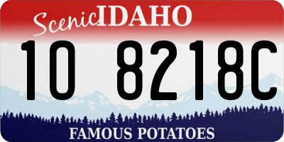 ID license plate 1O8218C