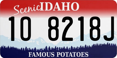 ID license plate 1O8218J