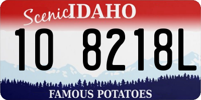 ID license plate 1O8218L
