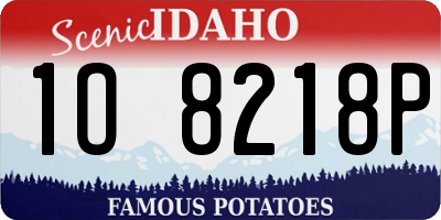 ID license plate 1O8218P