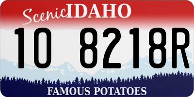 ID license plate 1O8218R