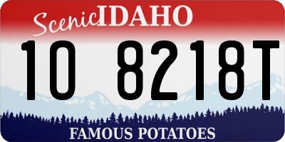 ID license plate 1O8218T