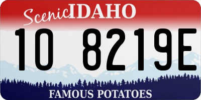 ID license plate 1O8219E