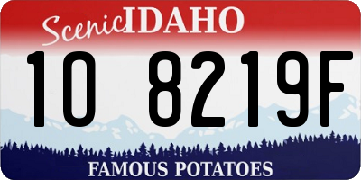 ID license plate 1O8219F
