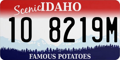 ID license plate 1O8219M