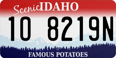ID license plate 1O8219N