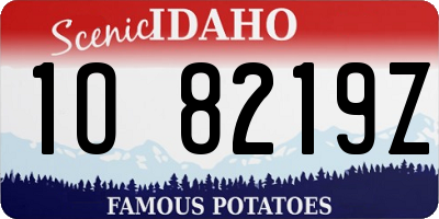 ID license plate 1O8219Z