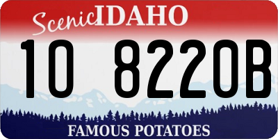 ID license plate 1O8220B