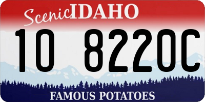 ID license plate 1O8220C