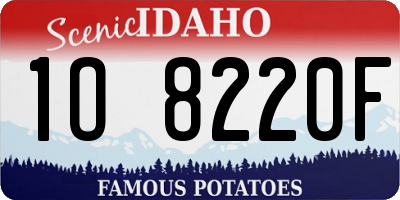 ID license plate 1O8220F