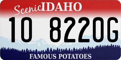 ID license plate 1O8220G