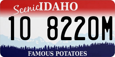 ID license plate 1O8220M