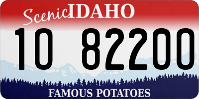 ID license plate 1O8220O