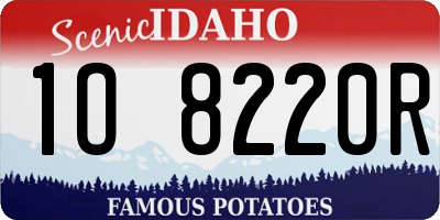 ID license plate 1O8220R
